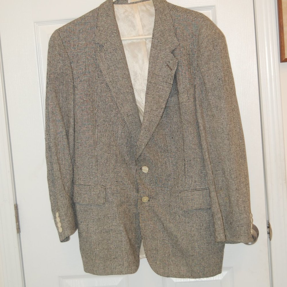 Clan Hall Tailored Expressly for Nowell's Black/White Men's Suit Coat Size 41R